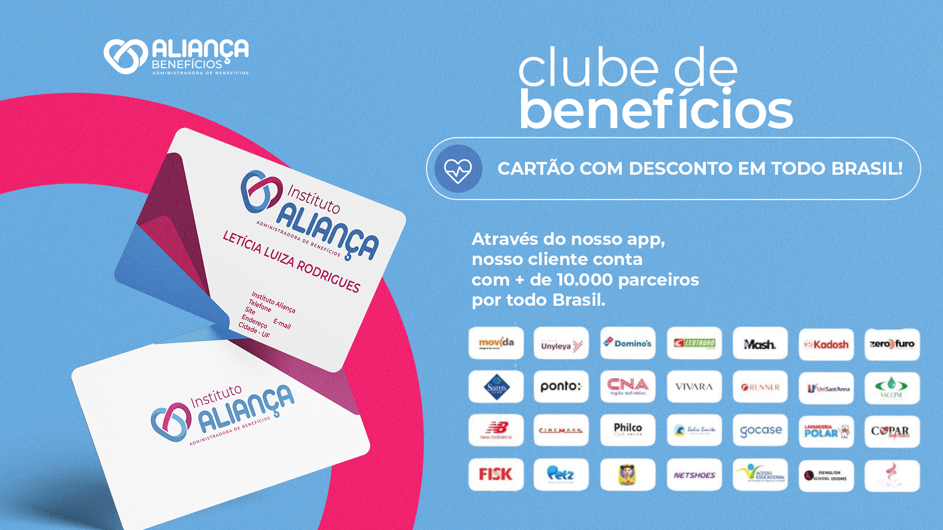 Clube de Benefícios Aliança com vantagens para o dia a dia