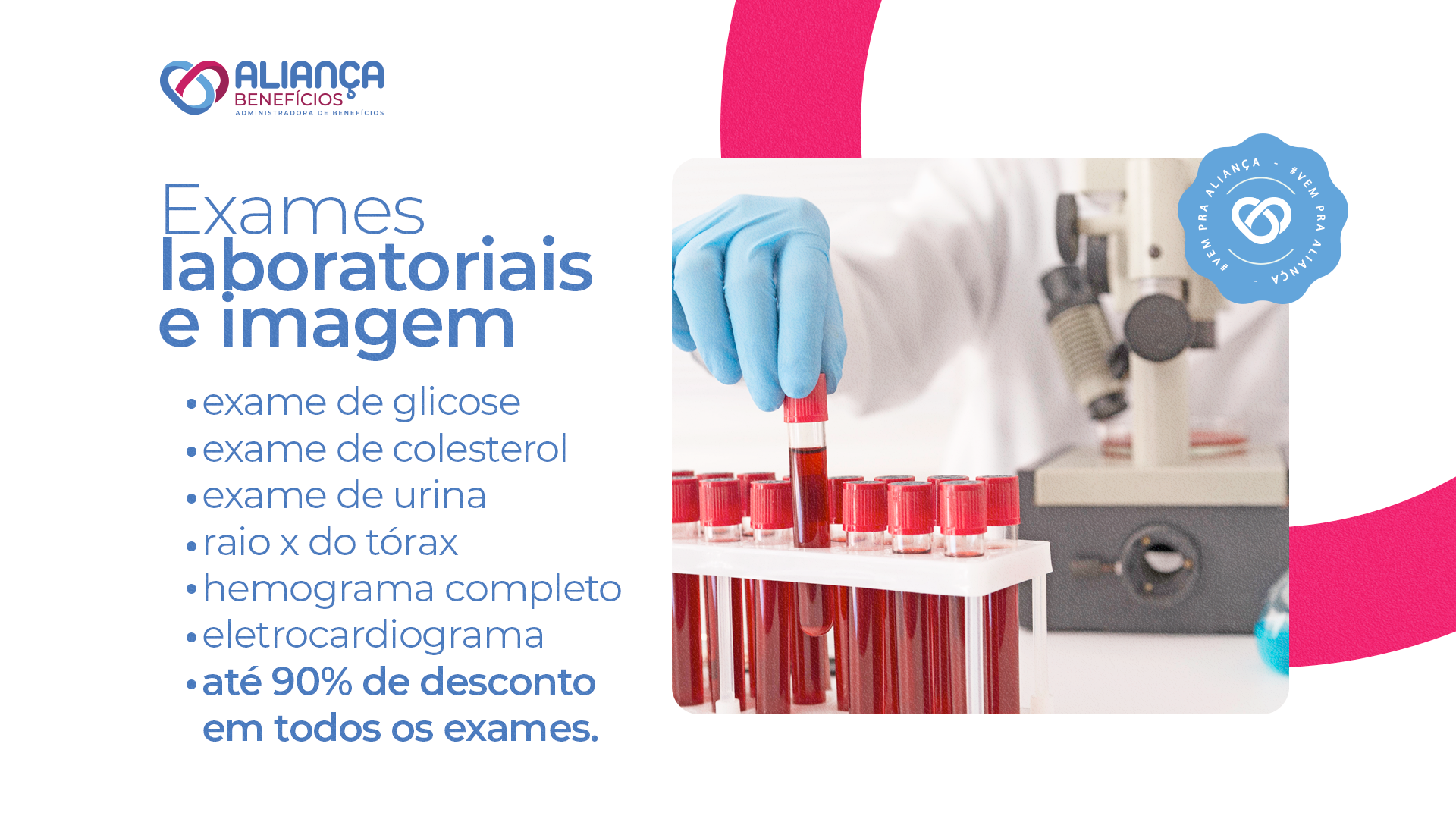 Exames com condições disponíveis para beneficiários Aliança